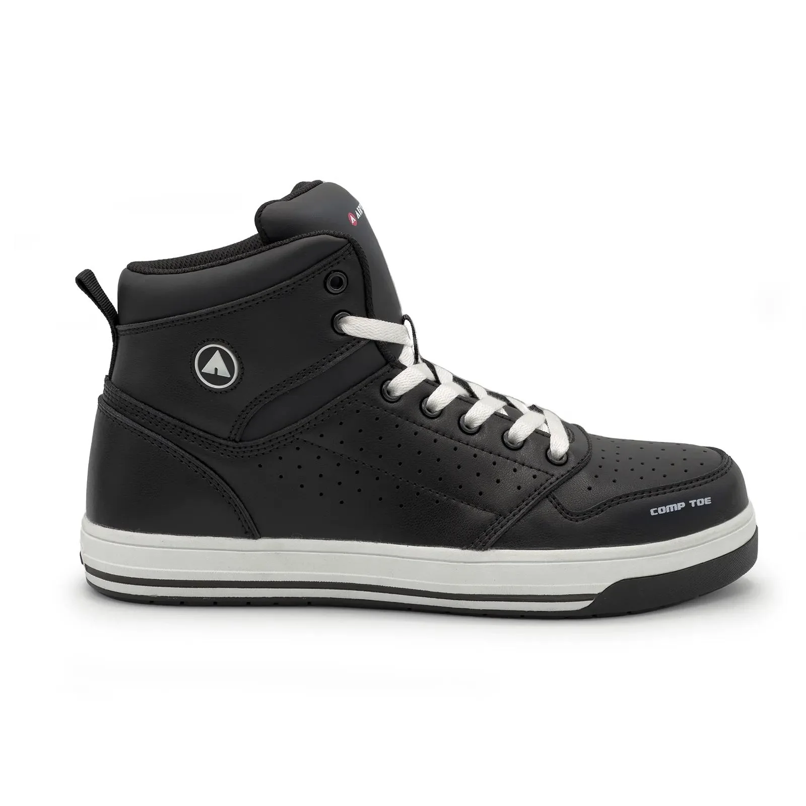 Arena Mid Composite Toe Work Shoes – Black/White