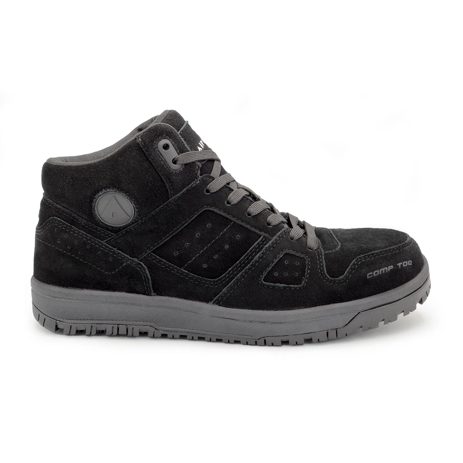 Mongo Suede Mid Composite Toe Work Boots – Black/Black