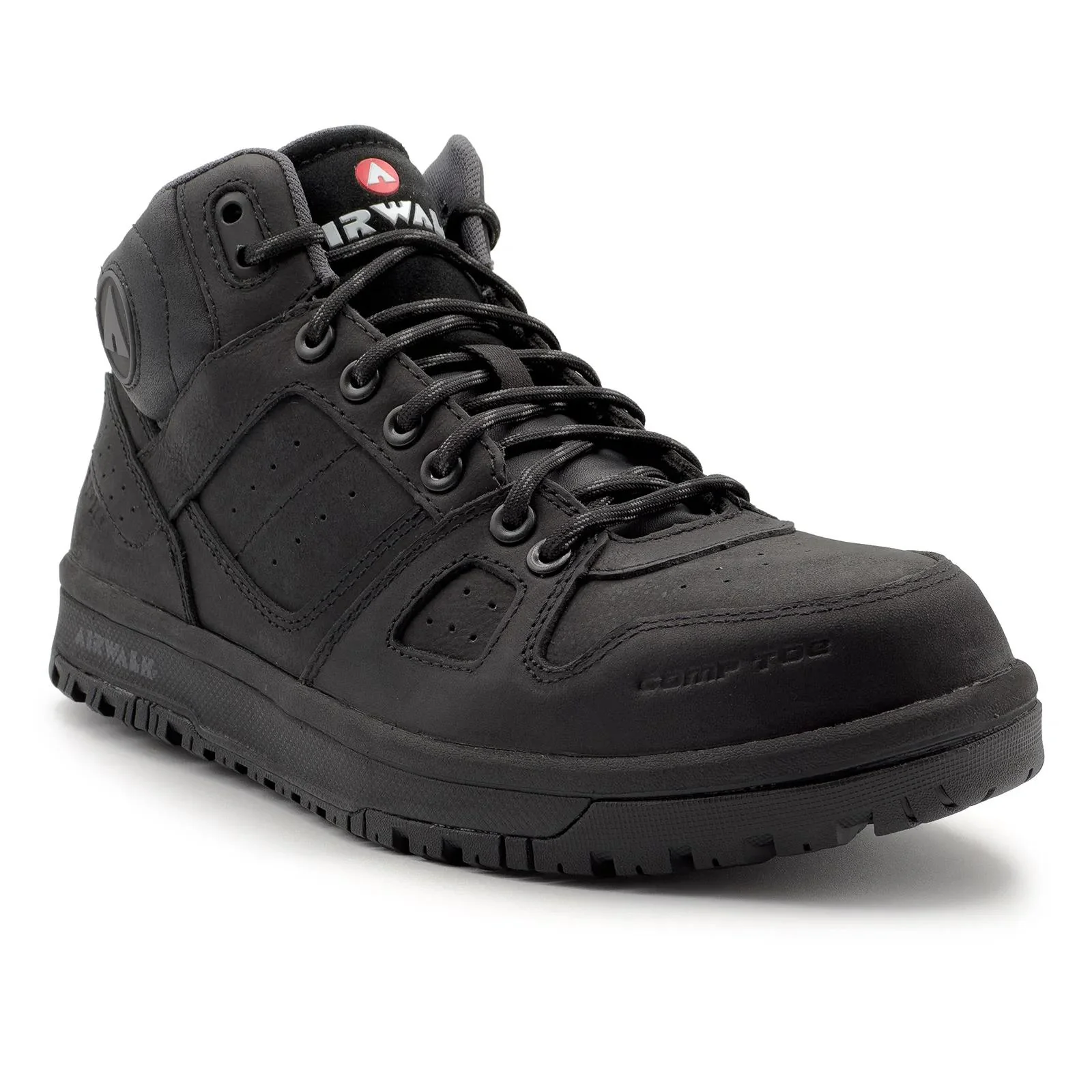 Mongo Leather SD10 Composite Toe Mid Work Boots – Black - Image 2