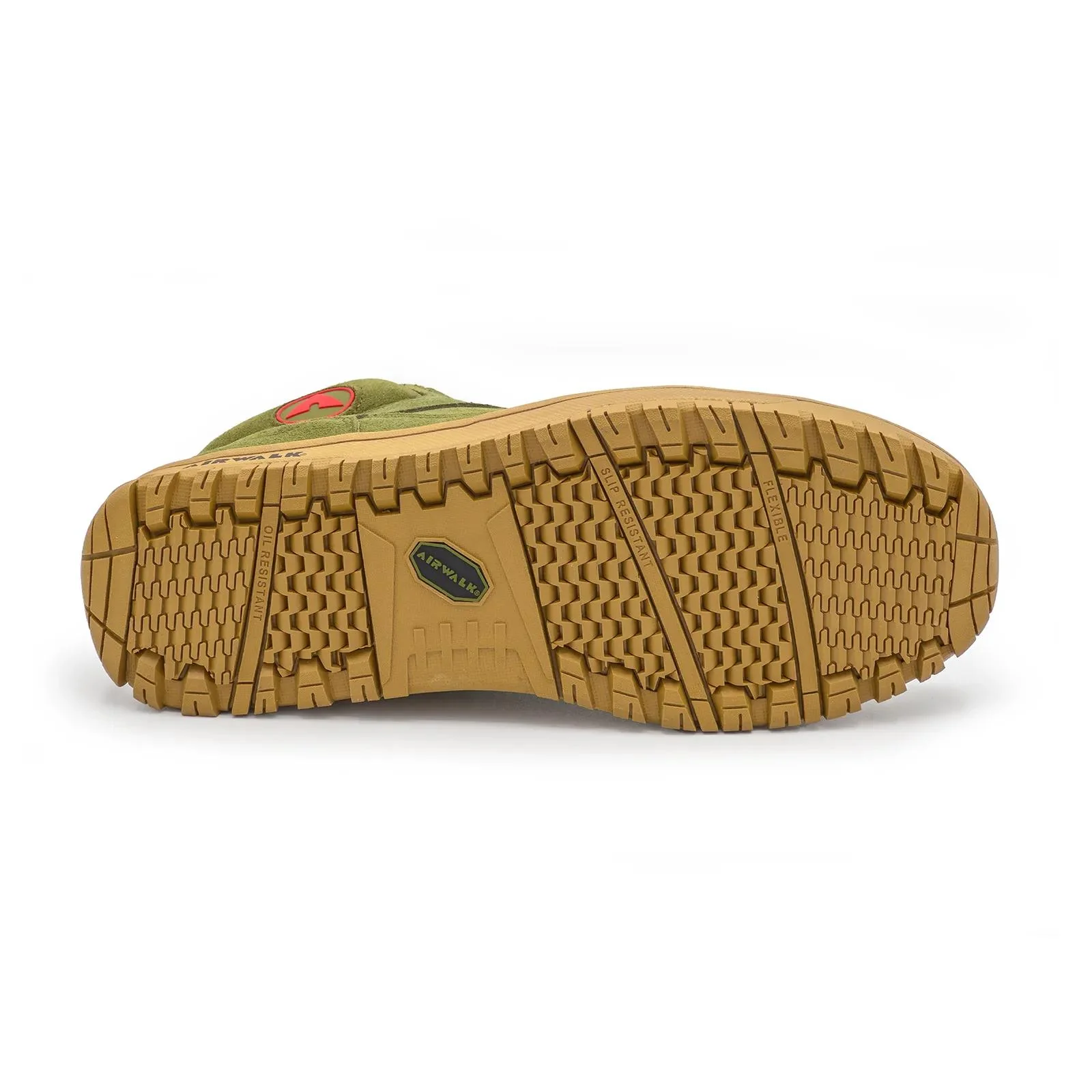 Mongo Suede Mid Composite Toe Work Boots – Olive/Gum - Image 3