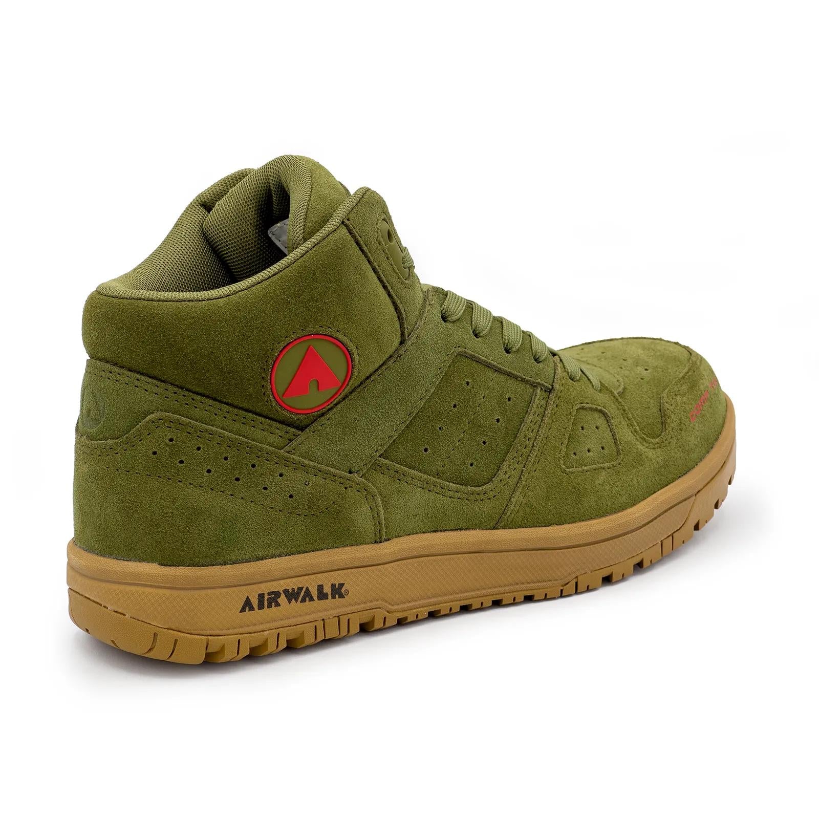 Mongo Suede Mid Composite Toe Work Boots – Olive/Gum - Image 5