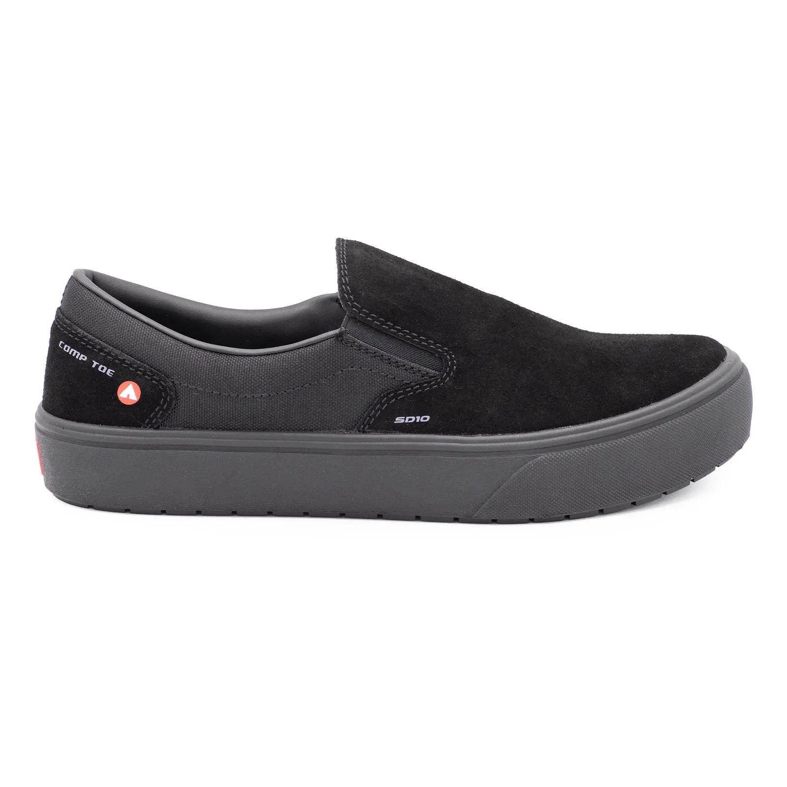 Venice Suede Slip-On SD10 Composite Toe Work Shoes – Black