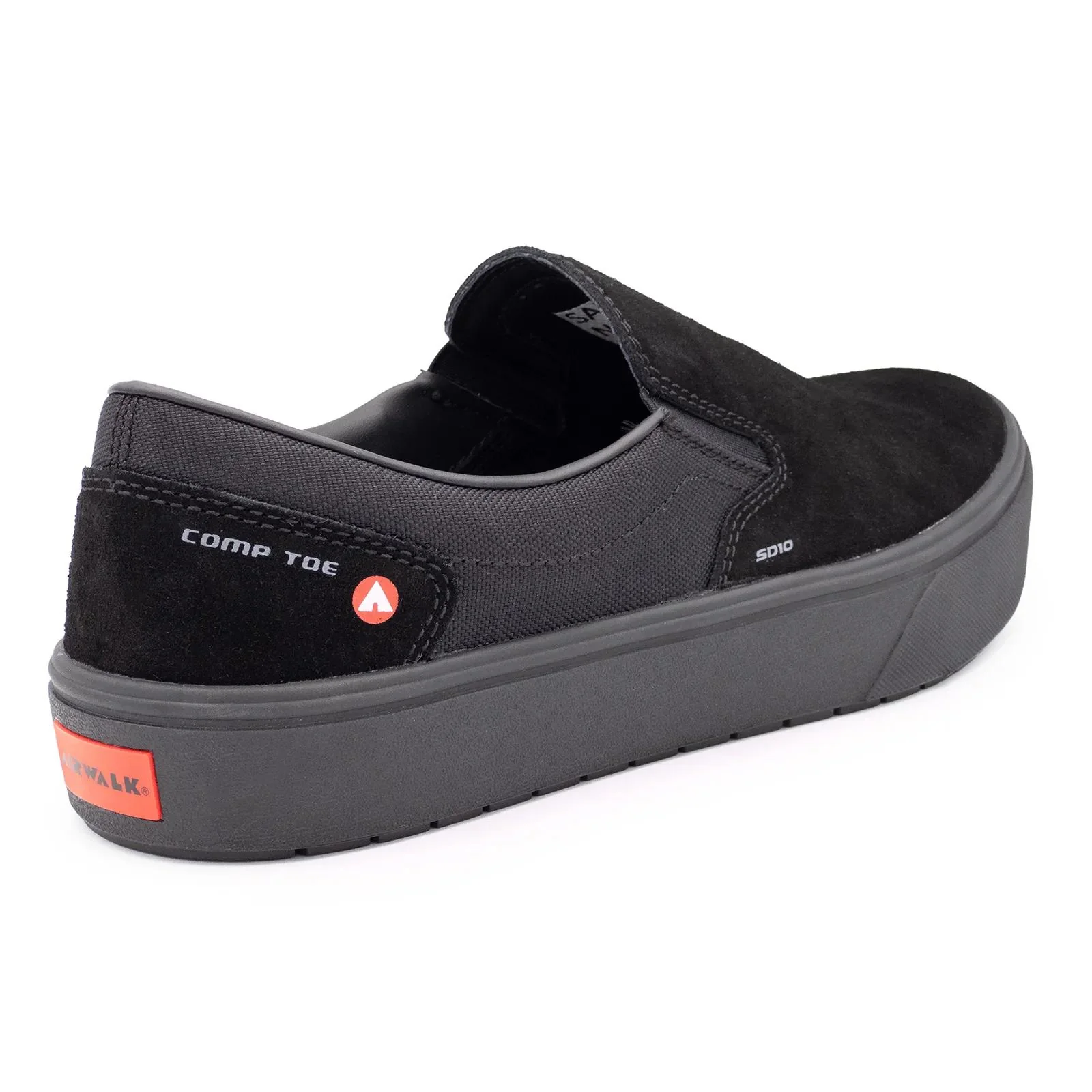 Venice Suede Slip-On SD10 Women’s Composite Toe Work Shoes – Black - Image 5