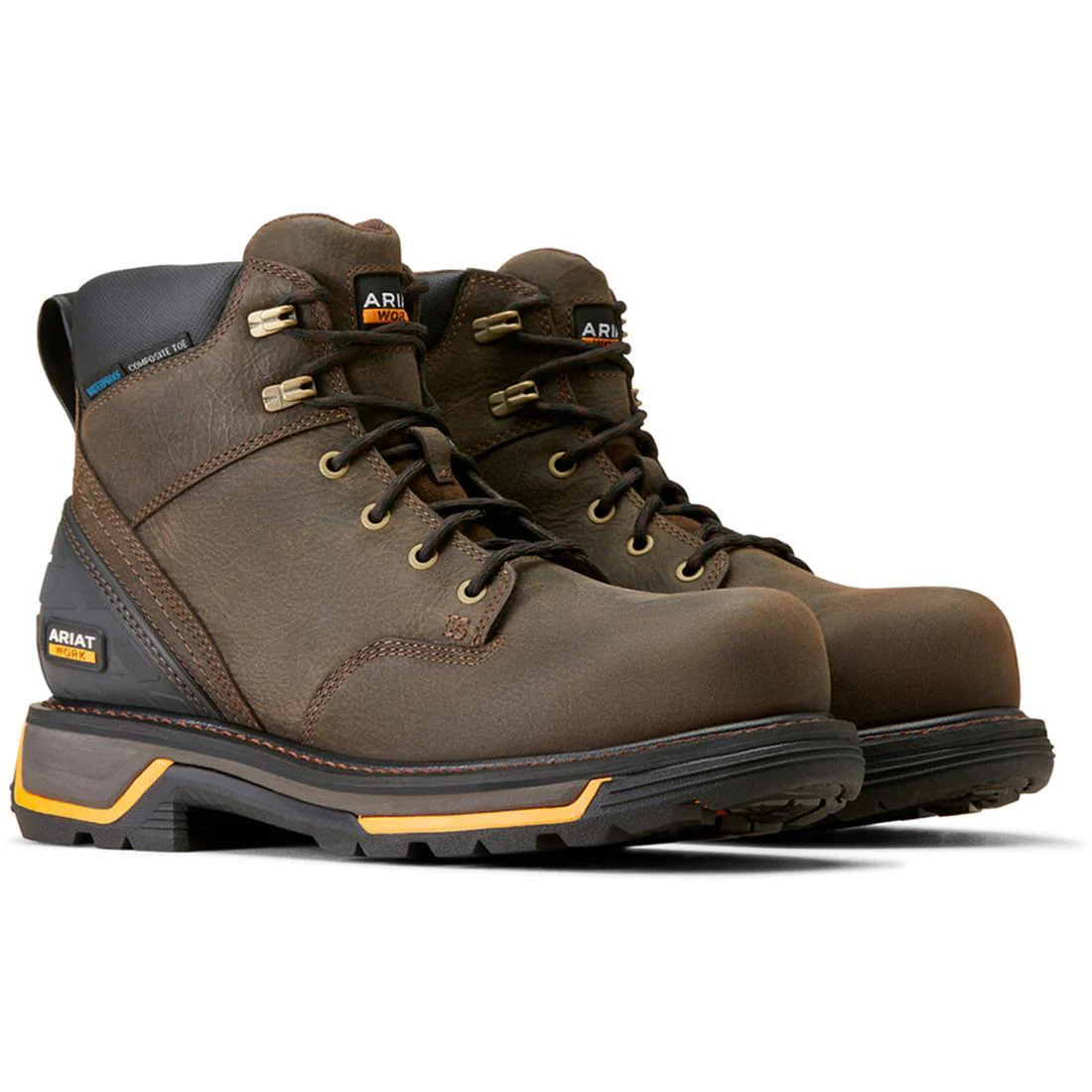 Big Rig 6 inch Composite-Toe Waterproof Work Boot Iron Coffee