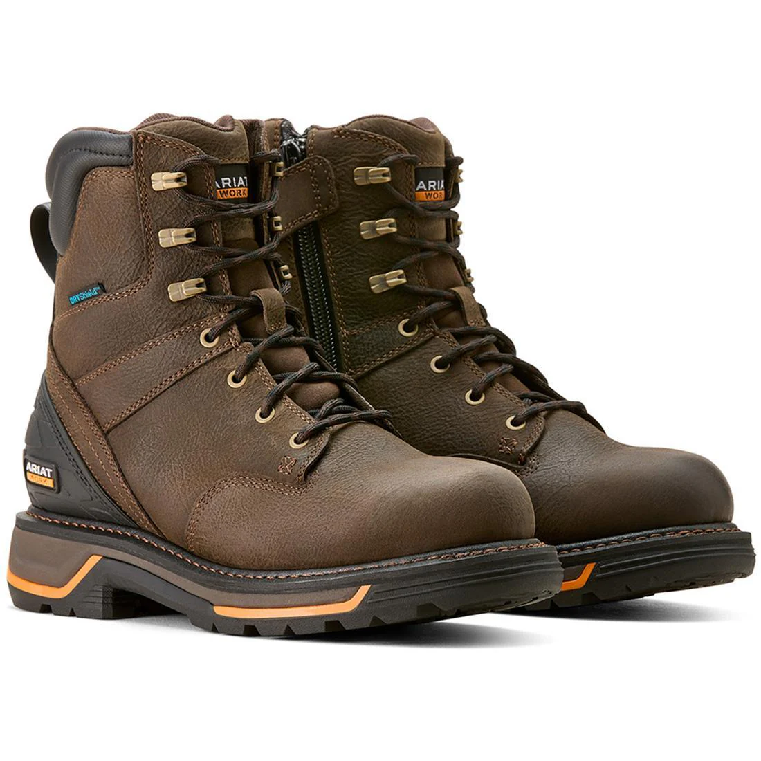 Big Rig 8 inch Soft-Toe Waterproof Boot Iron Coffee