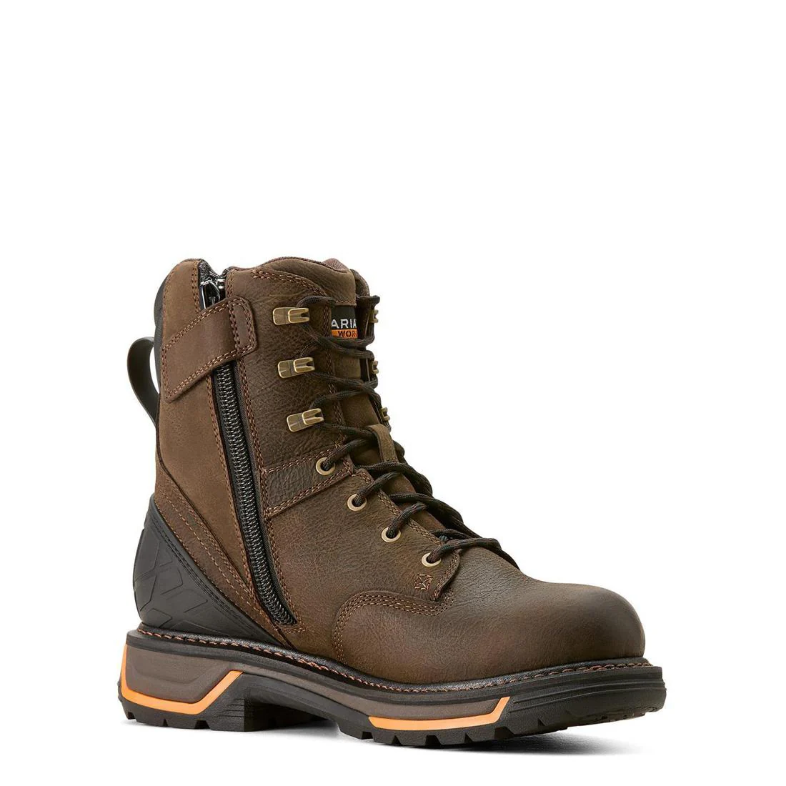 Big Rig 8 inch Soft-Toe Waterproof Boot Iron Coffee - Image 2