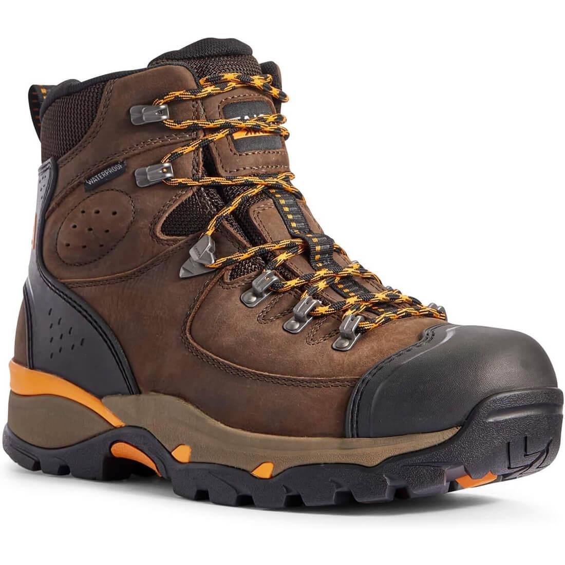 Endeavor 6 inch Soft-Toe Waterproof Work Boot Chocolate Brown - Image 2