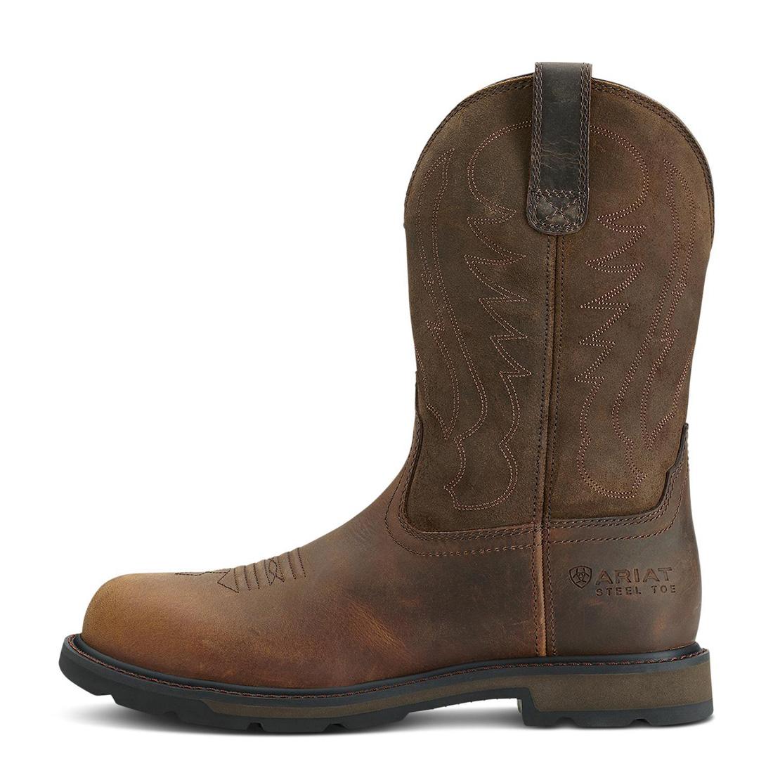 Groundbreaker Steel-Toe Work Boot Brown - Image 6