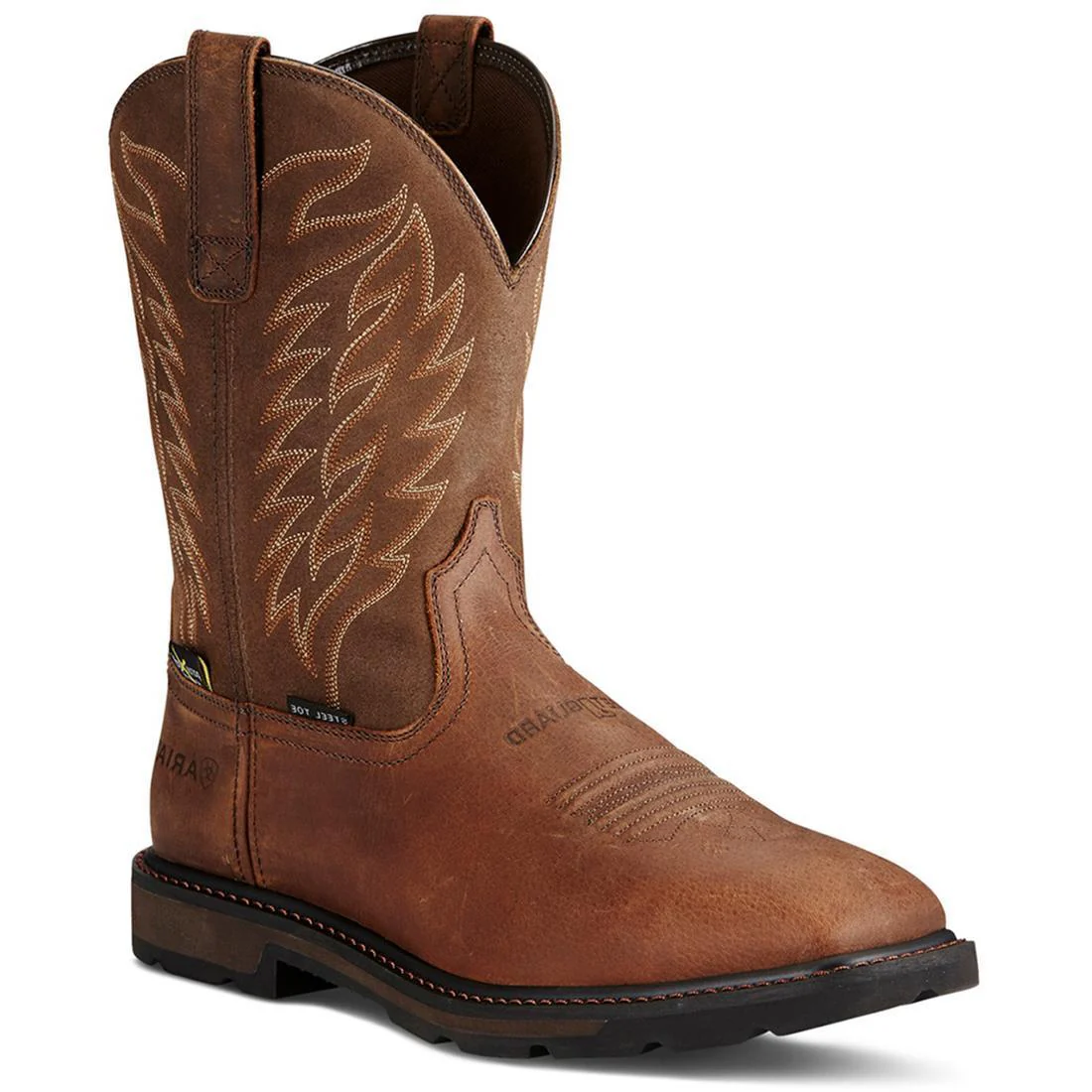 Groundbreaker Steel-Toe MetGuard Wide Square Toe Work Boot Brown - Image 2
