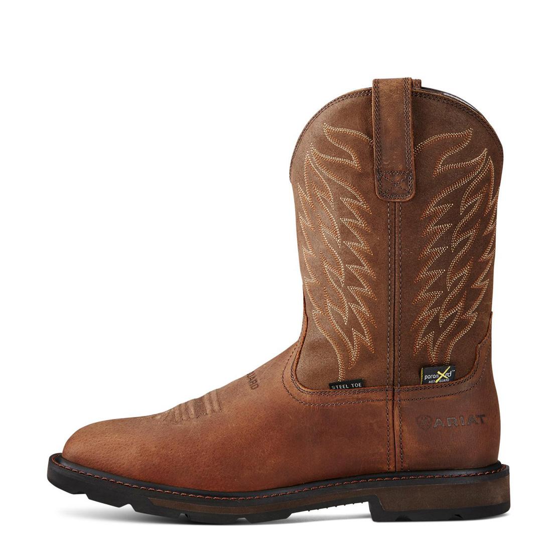 Groundbreaker Steel-Toe MetGuard Wide Square Toe Work Boot Brown - Image 6