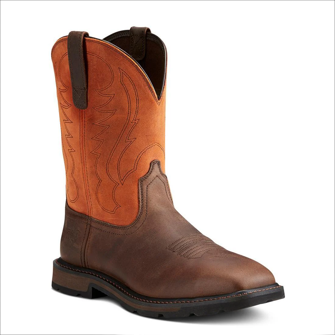 Groundbreaker Steel-Toe Wide Square Toe Work Boot Orange - Image 2