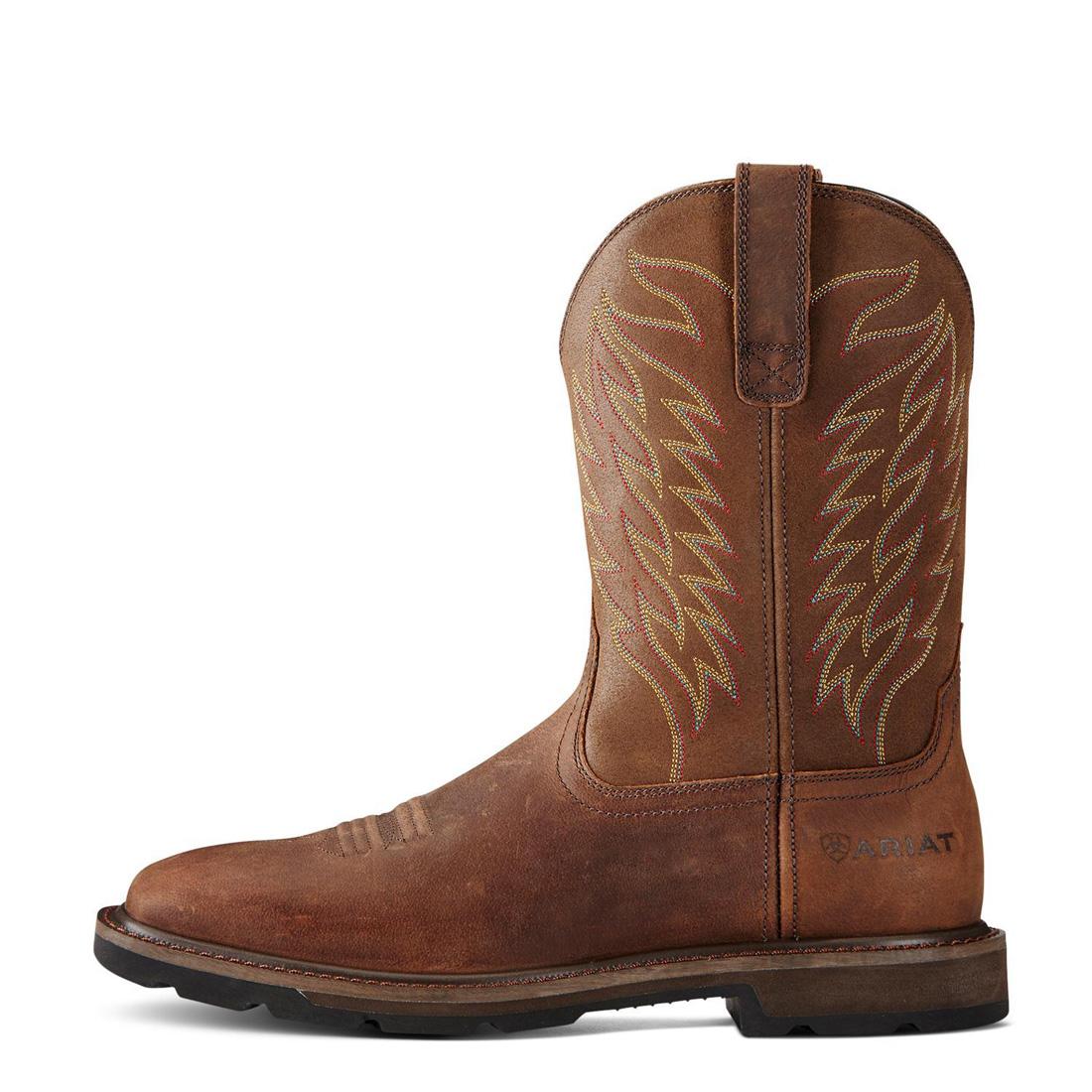 Groundbreaker Soft-Toe Wide Square Toe Boot Brown - Image 5