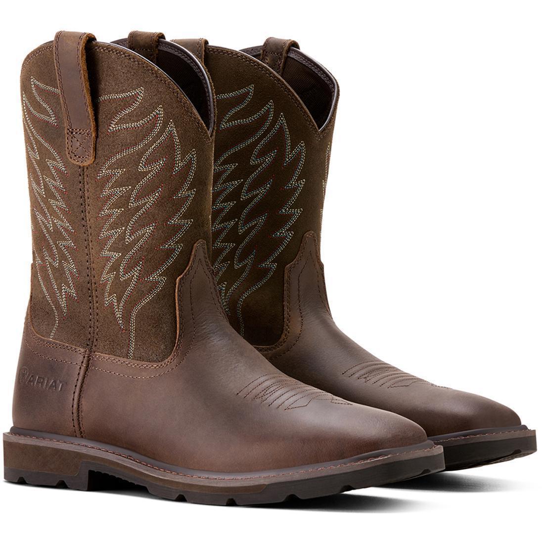 Groundbreaker Soft-Toe Wide Square Toe Boot Brown - Image 6