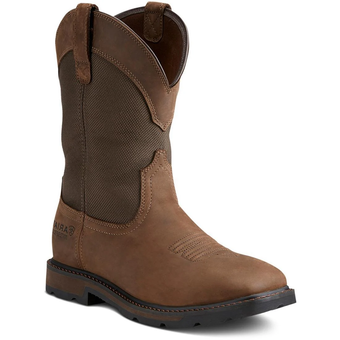 Groundbreaker Steel-Toe Waterproof Wide Square Toe Work Boot Palm Brown - Image 2