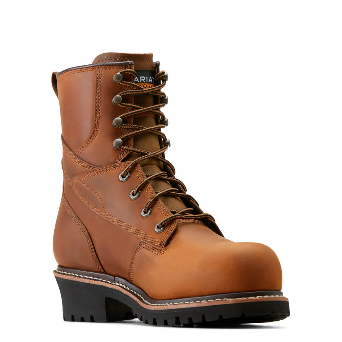 Logger Shock Shield Composite-Toe Waterproof Work Boot Copper Brown - Image 2