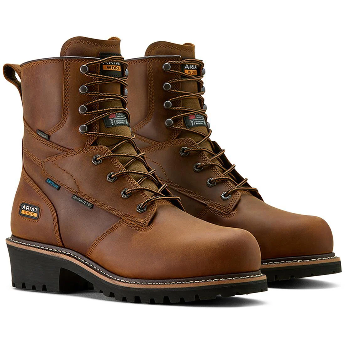 Logger Shock Shield Composite-Toe Waterproof Insulated Work Boot Copper Brown
