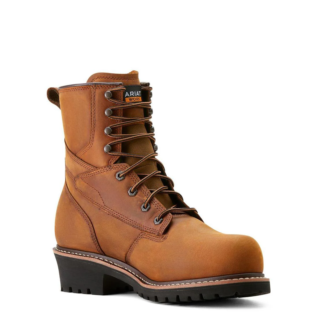 Logger Shock Shield Composite-Toe Waterproof Insulated Work Boot Copper Brown - Image 2