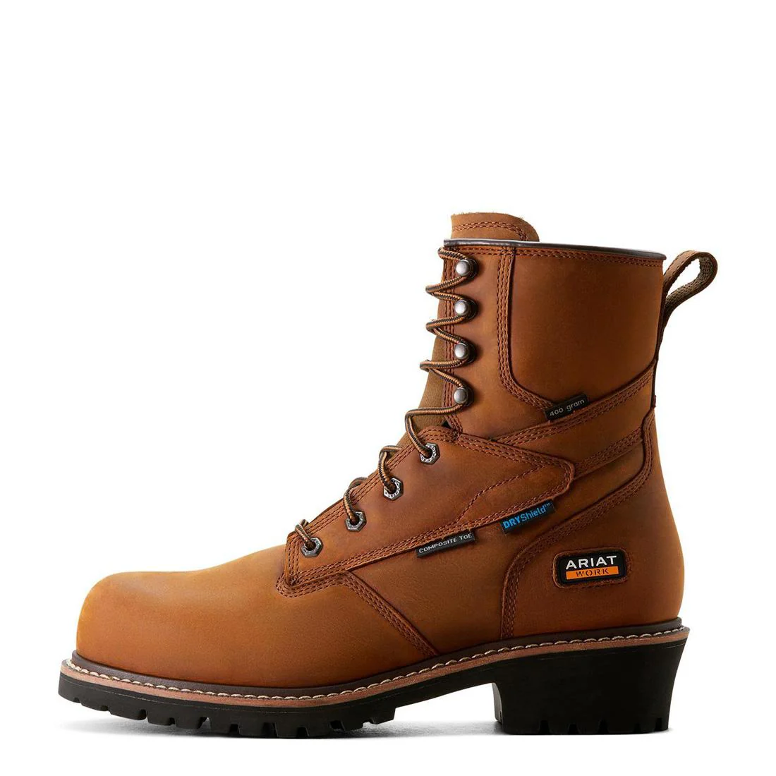 Logger Shock Shield Composite-Toe Waterproof Insulated Work Boot Copper Brown - Image 6