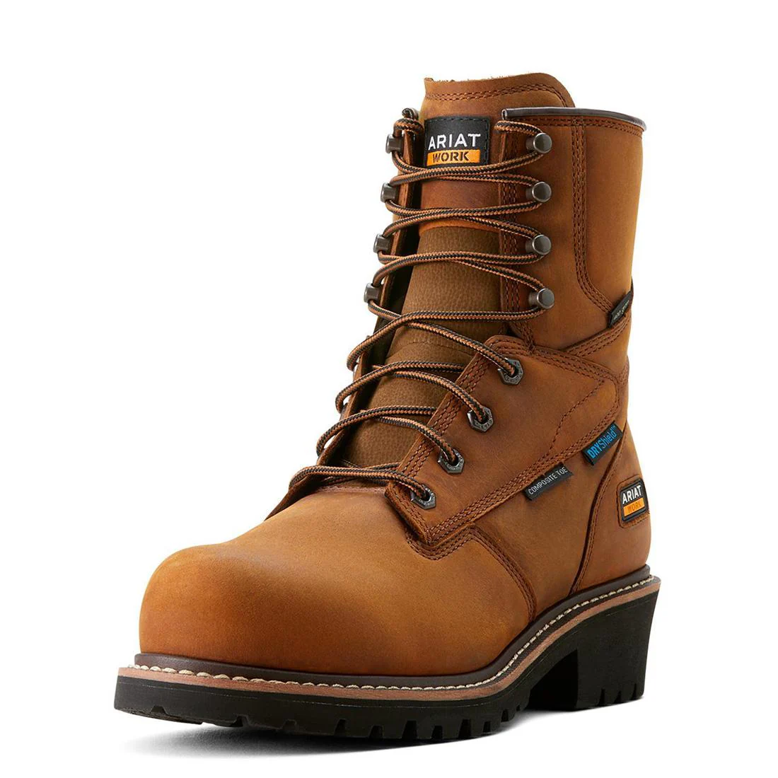 Logger Shock Shield Composite-Toe Waterproof Insulated Work Boot Copper Brown - Image 7