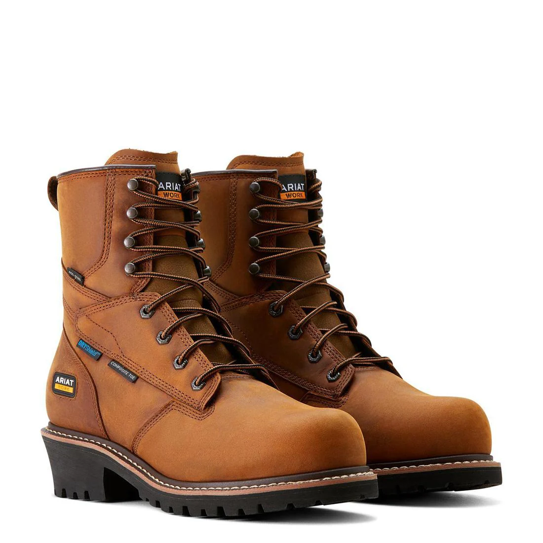 Logger Shock Shield Composite-Toe Waterproof Insulated Work Boot Copper Brown - Image 8