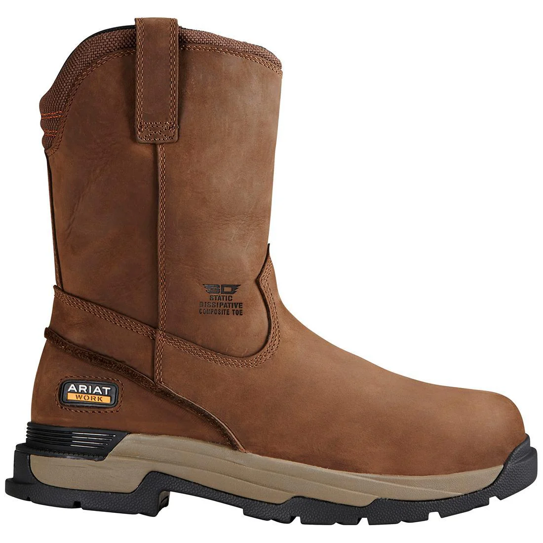MasterGrip Composite-Toe SD Pull-On Work Boot Oily Distressed Brown