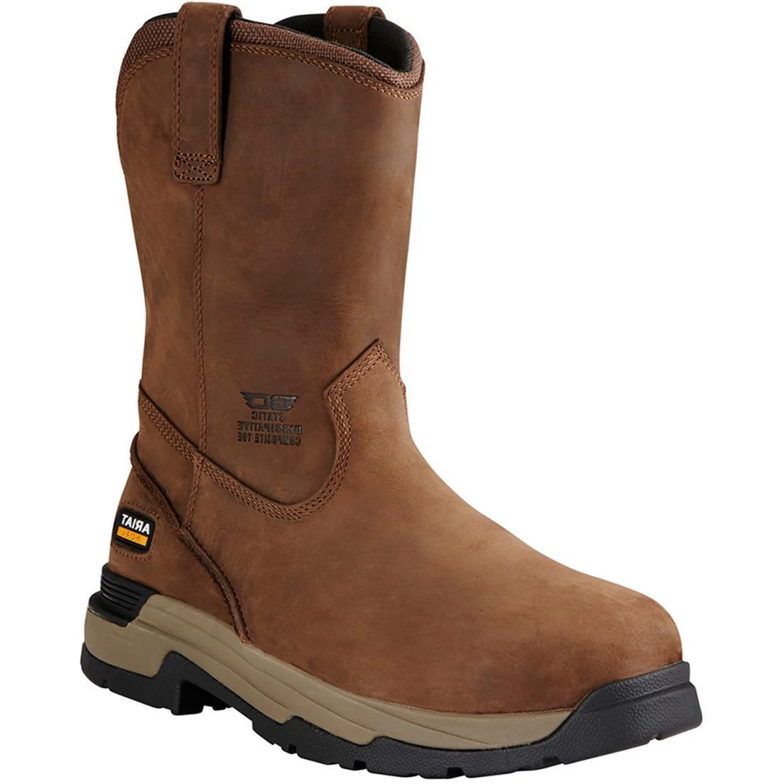 MasterGrip Composite-Toe SD Pull-On Work Boot Oily Distressed Brown - Image 2