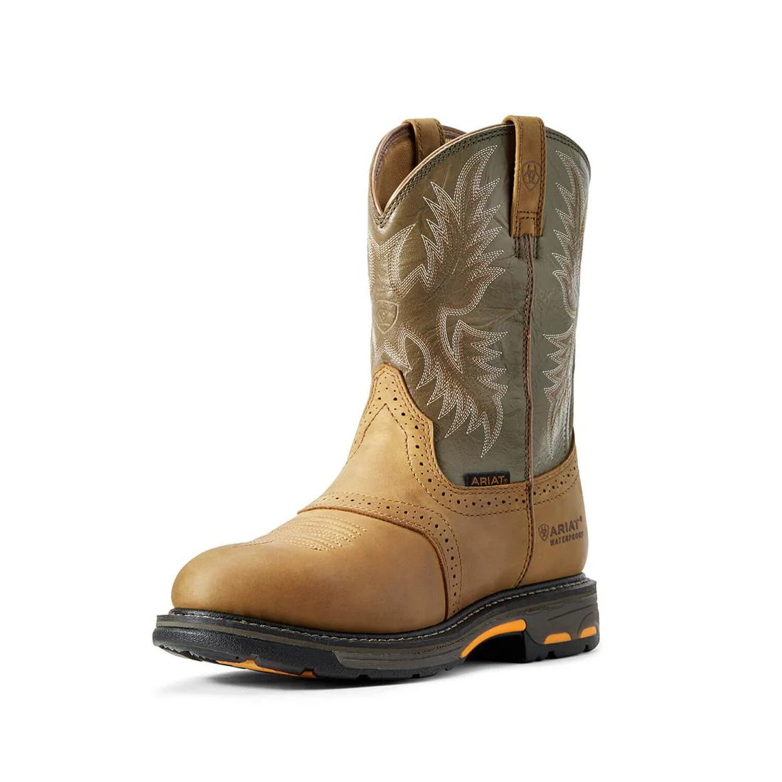 WorkHog Soft-Toe Waterproof Pull On Round Toe Boot Brown - Image 6