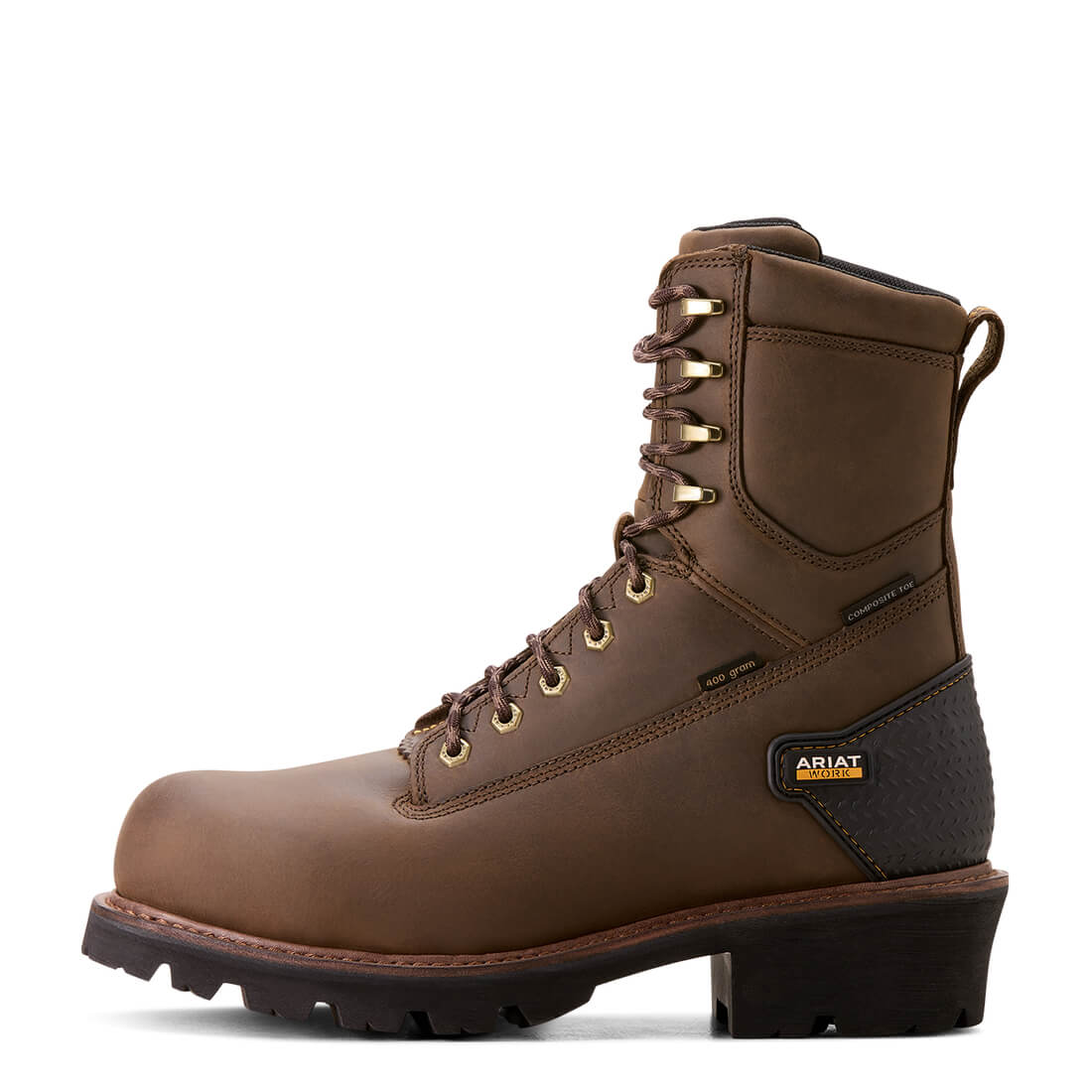 Powerline 8 inch Composite-Toe Waterproof 400g Work Boot Oily Distressed Brown - Image 6