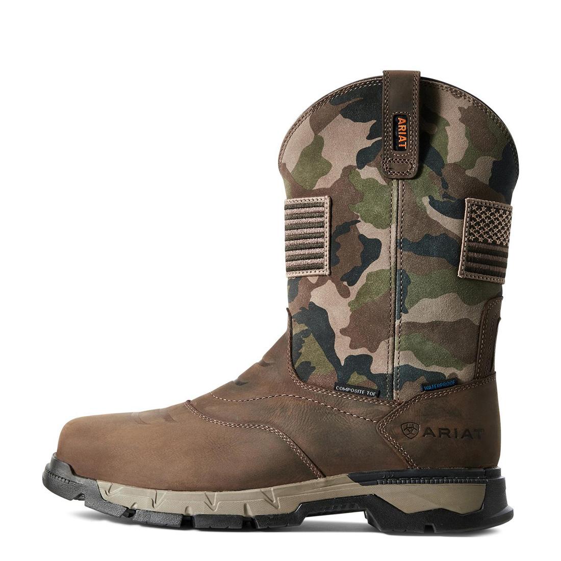 Rebar Flex Patriot Composite-Toe Waterproof Work Boot Dark Brown - Image 6