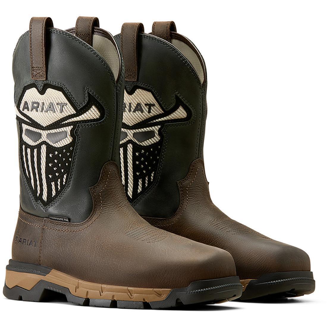 Rebar Flex VentTEK Incognito Composite-Toe Western Work Boot Iron Coffee