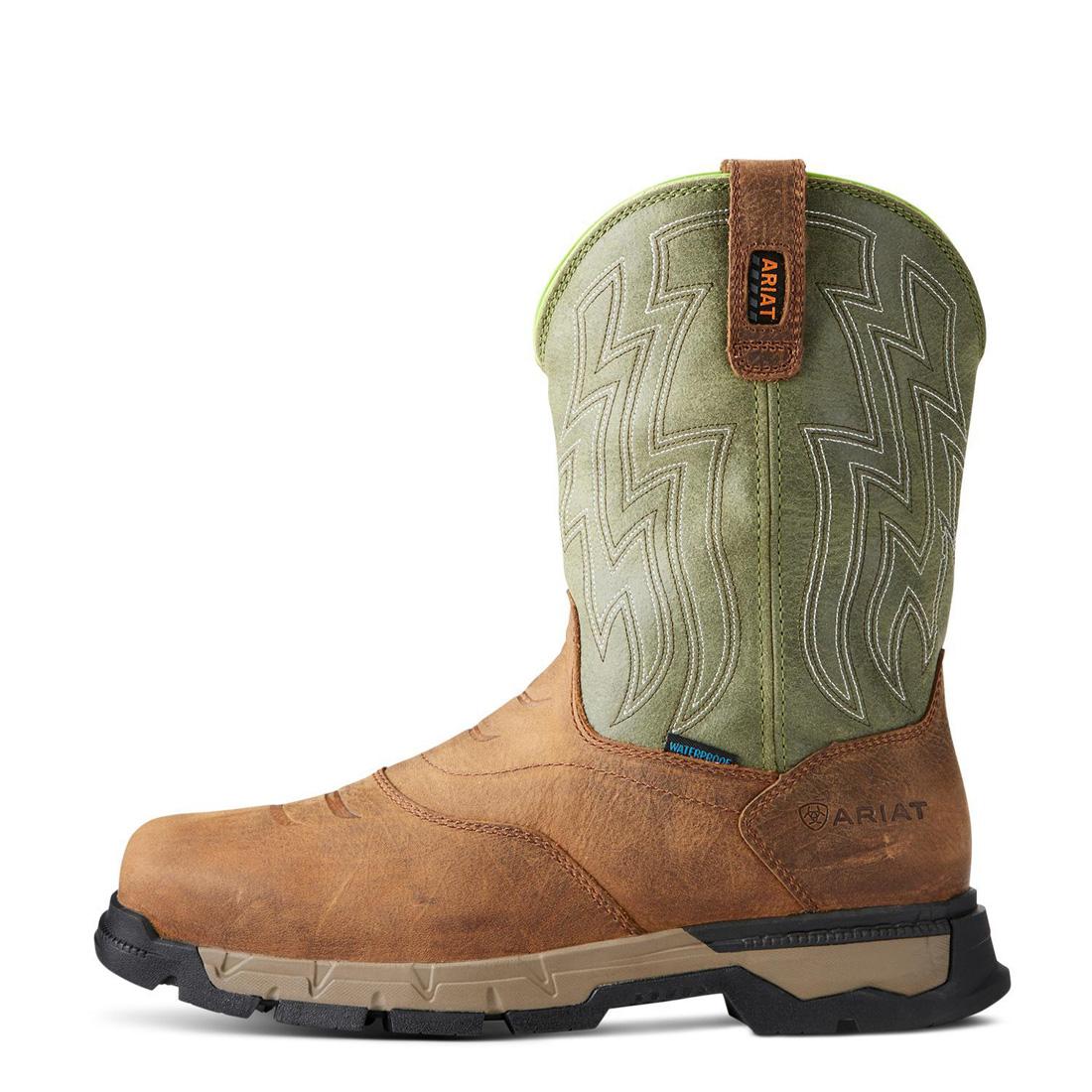 Rebar Flex Soft-Toe Waterproof Western Boot Rye Brown - Image 6
