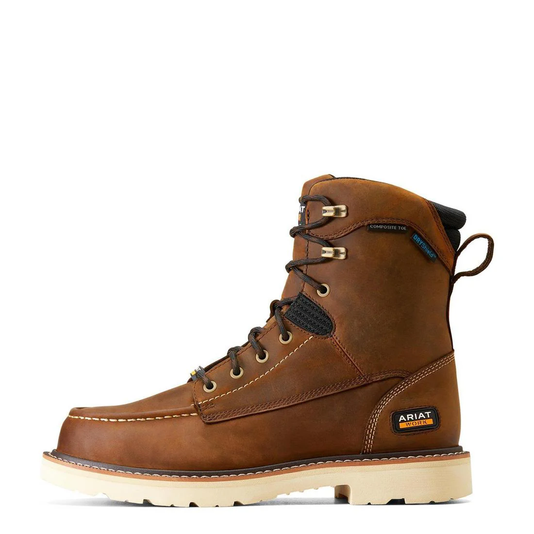 Rebar Lift 8 inch Composite-Toe Waterproof Work Boot Distressed Brown - Image 7
