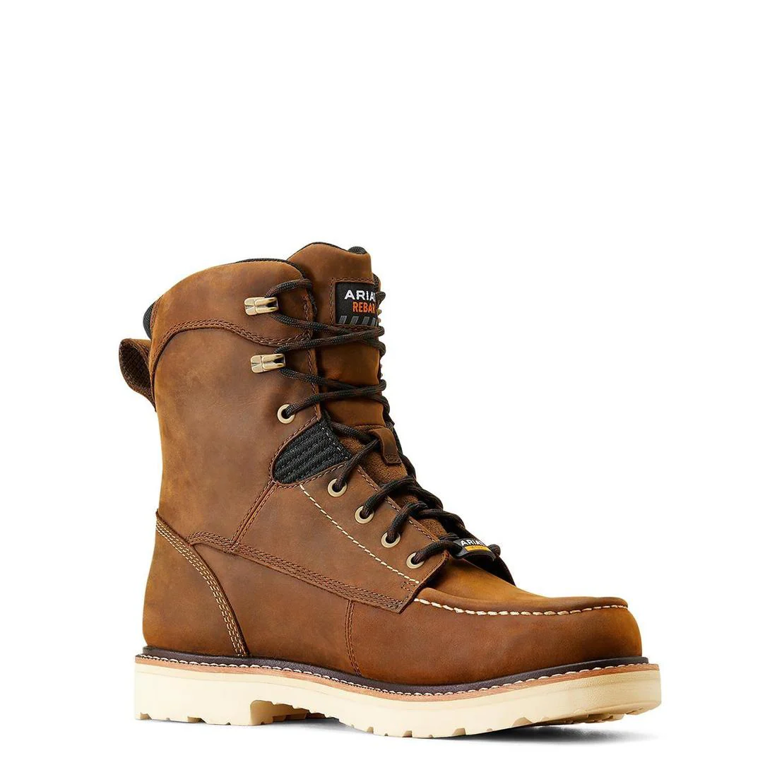 Rebar Lift 8 inch Soft-Toe Waterproof Boot Distressed Brown - Image 2