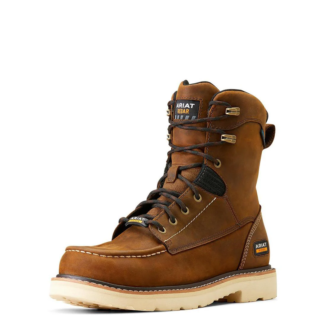Rebar Lift 8 inch Soft-Toe Waterproof Boot Distressed Brown - Image 7