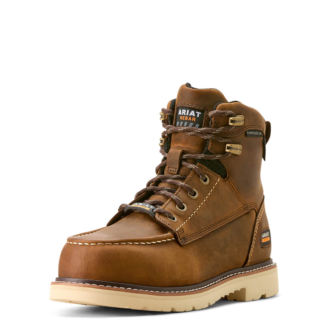 Rebar Lift Women's Waterproof Composite Toe Work Boot - Brown - Image 4