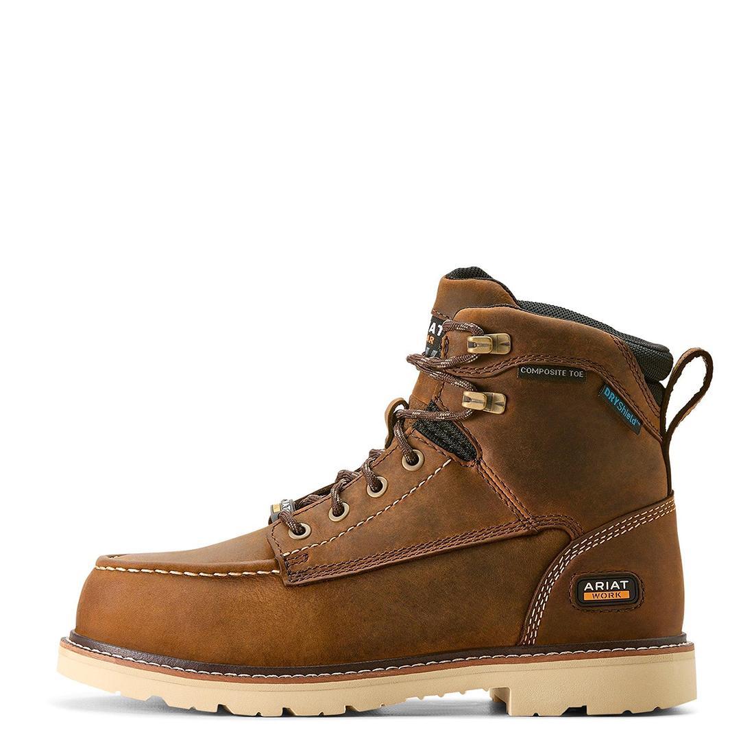Rebar Lift Women's Waterproof Composite Toe Work Boot - Brown - Image 6