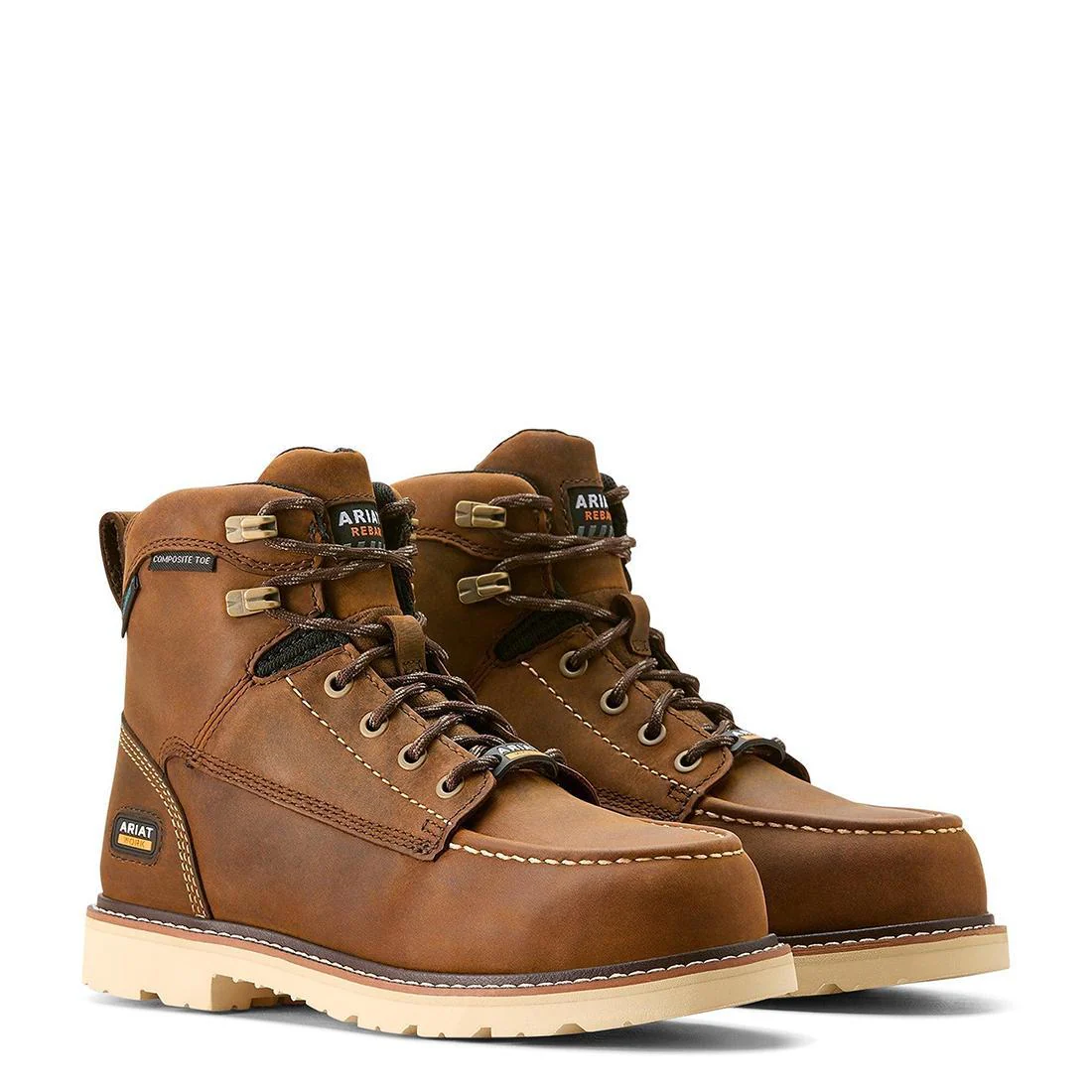 Rebar Lift Women's Waterproof Composite Toe Work Boot - Brown - Image 8
