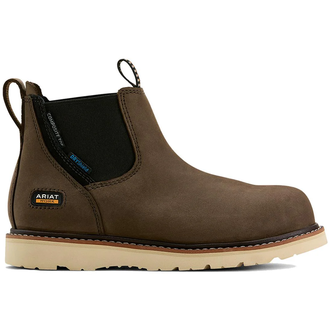 Rebar Wedge Chelsea Women's Waterproof Composite Toe Work Boot Brown