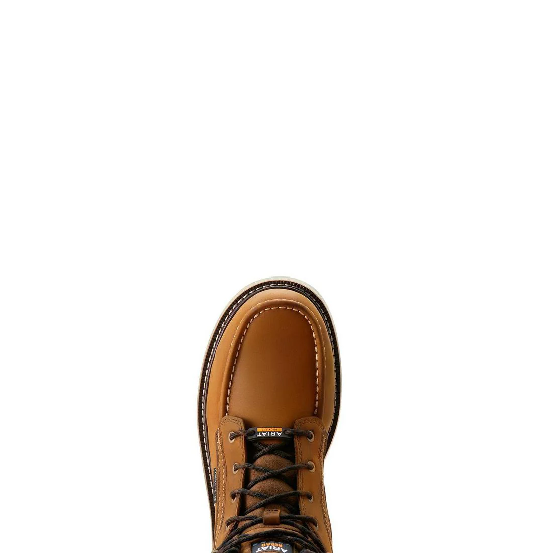 Rebar 6 inch Composite-Toe Waterproof Moc Toe Wedge Work Boot Distressed Brown - Image 4