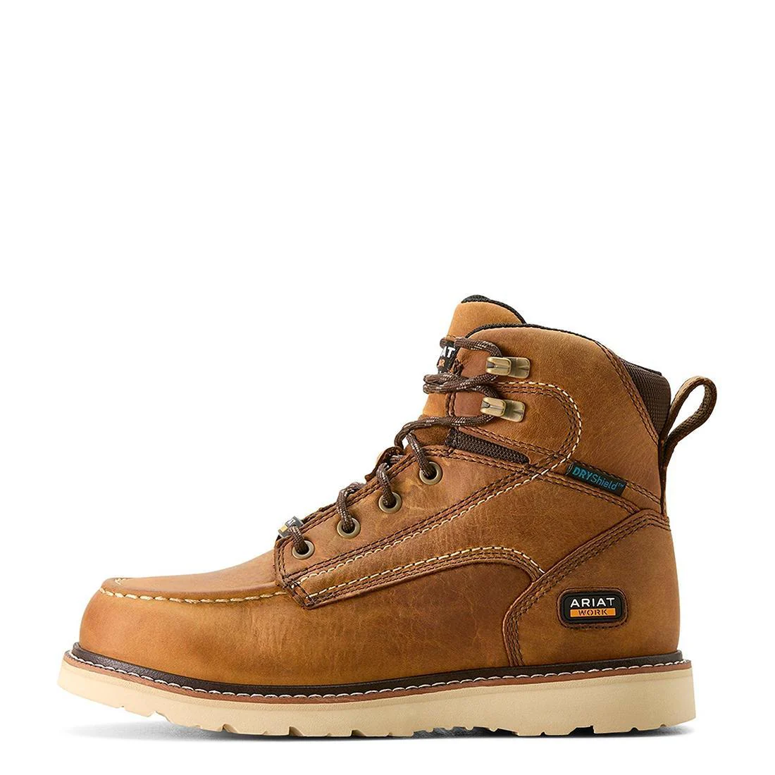 Rebar Wedge Moc Toe Women's Waterproof Work Boot - Brown - Image 6