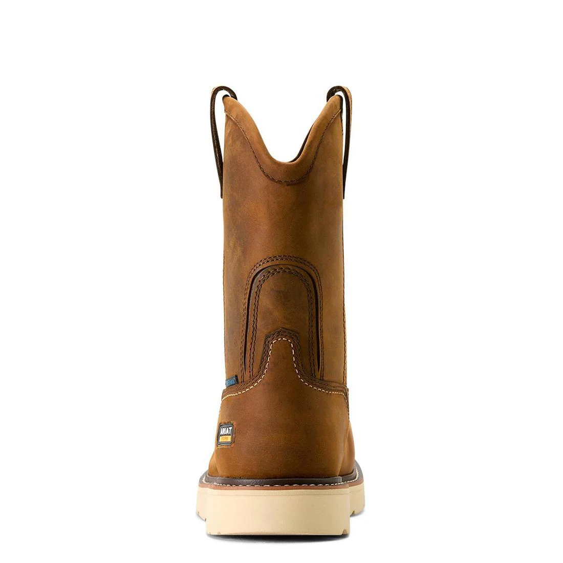 Rebar Composite-Toe Waterproof Pull-On Wedge Work Boot Distressed Brown - Image 5