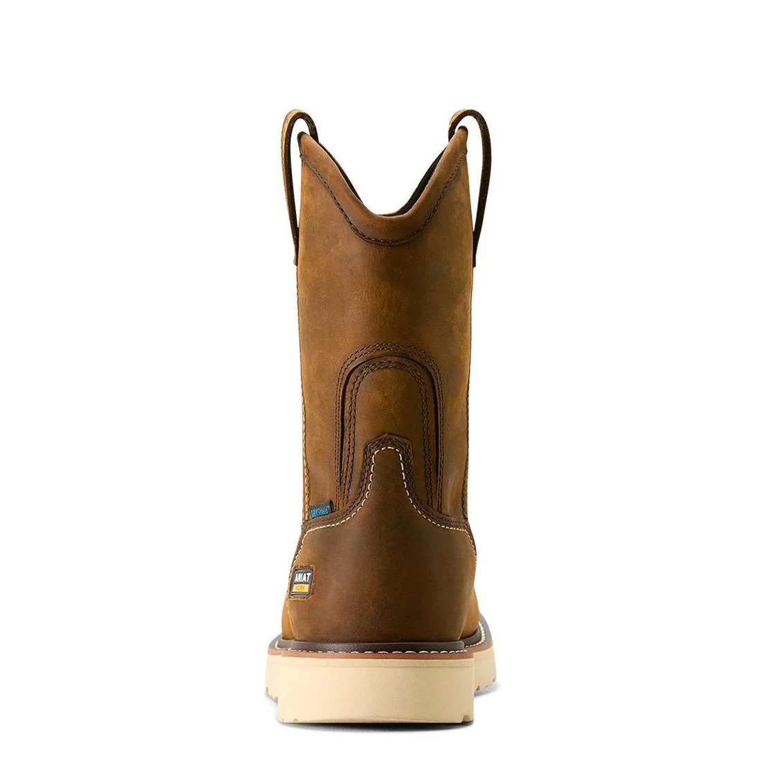 Rebar Soft-Toe Waterproof Pull-On Wedge Boot Distressed Brown - Image 5