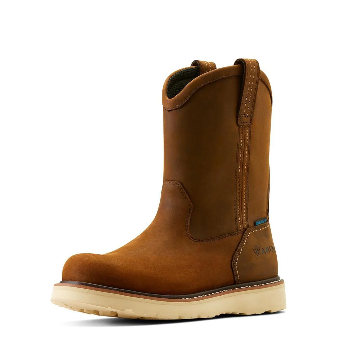 Rebar Soft-Toe Waterproof Pull-On Wedge Boot Distressed Brown - Image 7