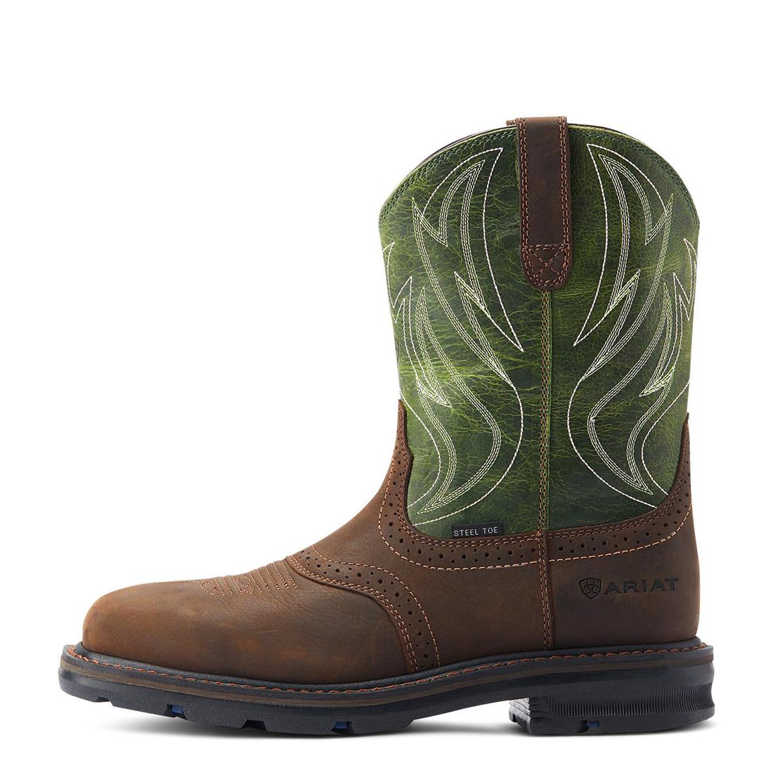 Sierra Shock Shield Steel-Toe Work Boot Dark Brown - Image 5