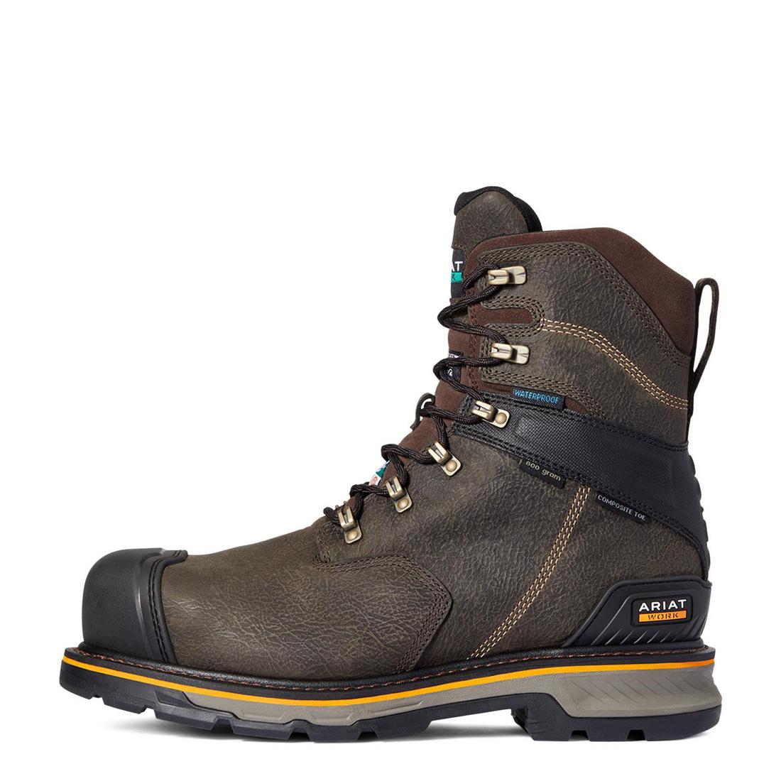 Stump Jumper CSA Glacier Grip 8 Inch Composite-Toe Waterproof 600g Work Boot Iron Coffee - Image 6