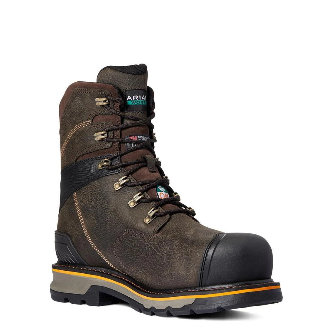 Stump Jumper CSA Glacier Grip 8 Inch Composite-Toe Waterproof 600g Work Boot Iron Coffee - Image 7