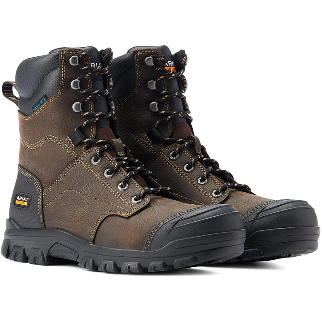 Treadfast 8" Soft-Toe Waterproof Boot Dark Brown