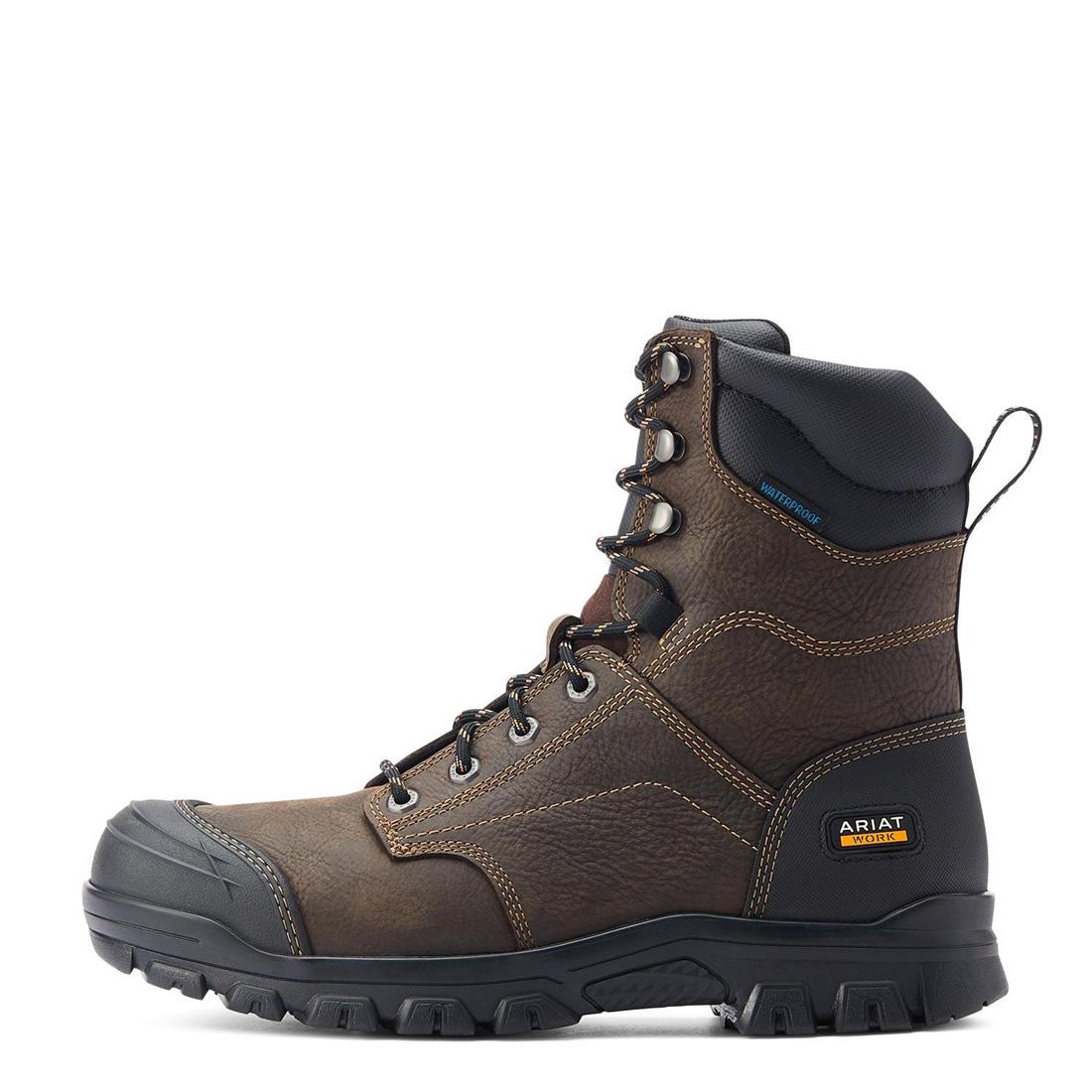 Treadfast 8" Soft-Toe Waterproof Boot Dark Brown - Image 5