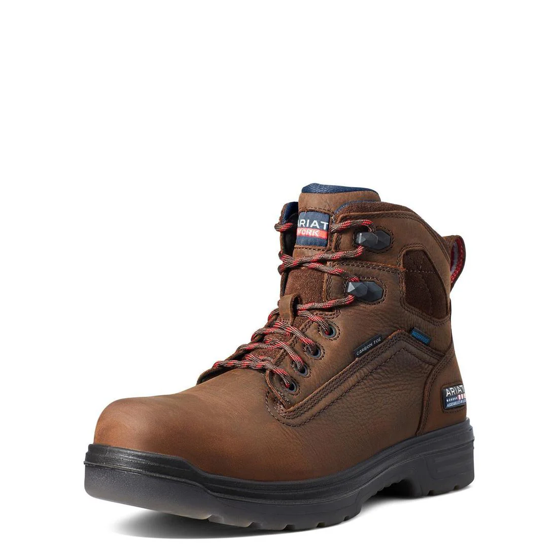 Turbo 6 inch Carbon-Toe Waterproof USA Assembled Work Boot Rich Brown - Image 7
