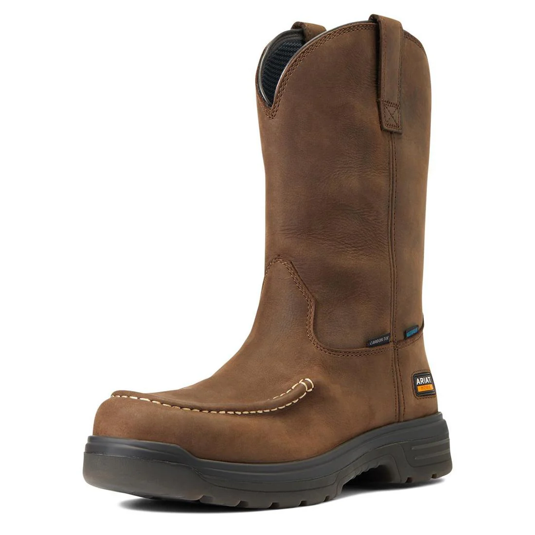 Turbo Carbon-Toe Waterproof Moc Toe Work Boot Mocha - Image 8